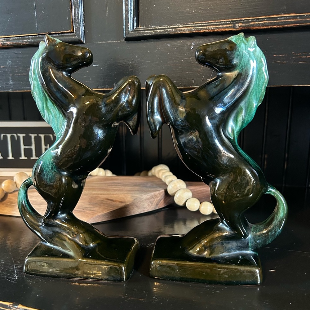 Vintage horse bookends
